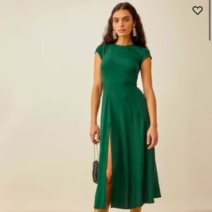 Reformation Gavin Dress in Emerald
